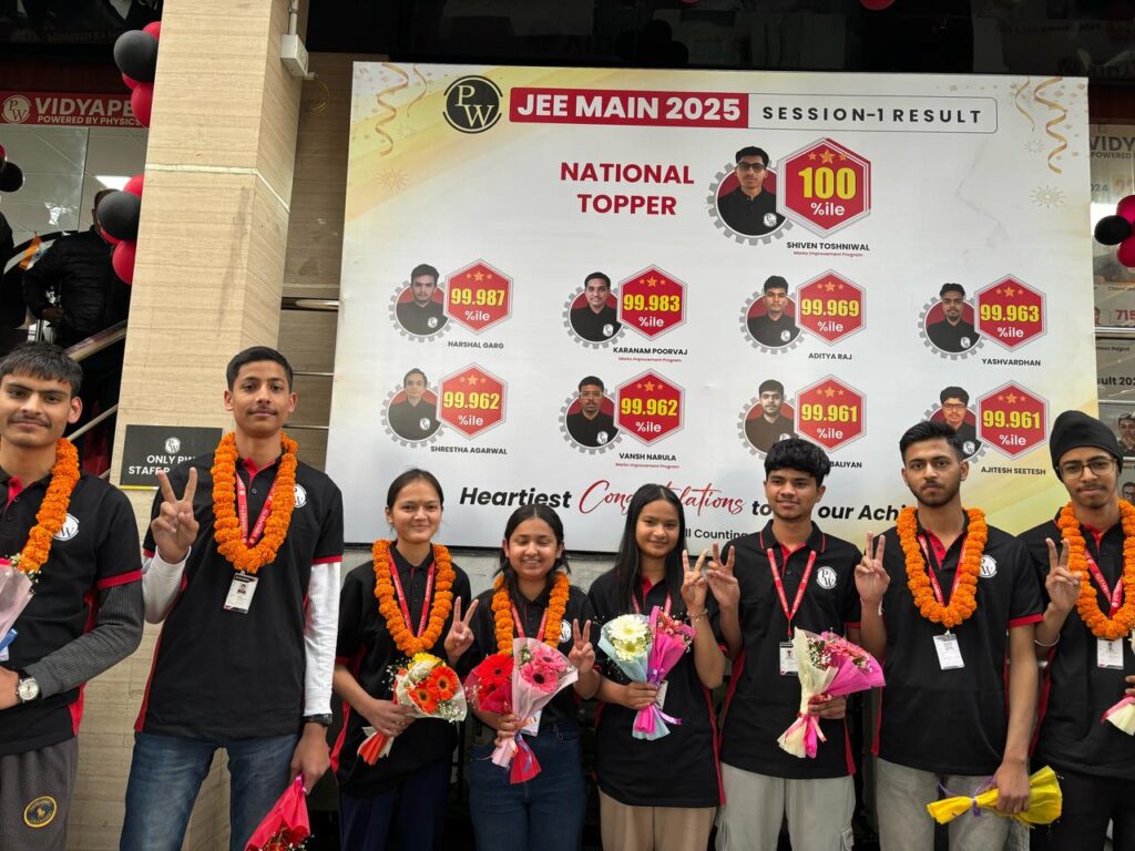 JEE Main Result 2025: 8 students from Physicswala (PW) in Dehradun score above 99 percentile