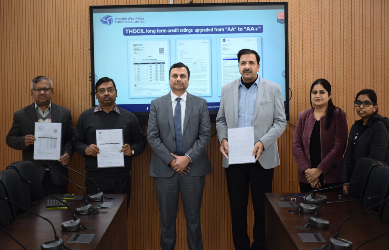 टीएचडीसी इंडिया लिमिटेड की क्रेडिट रेटिंग “AA+” में हुई अपग्रेड