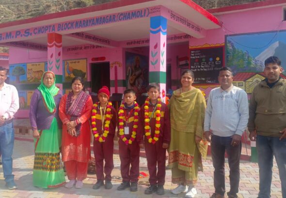 राजकीय आदर्श प्राथमिक विद्यालय चोपता के दो छात्र-छात्राएं सेनिक स्कूल प्रवेश परीक्षा में चयन